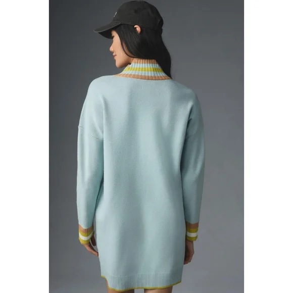Maeve × Anthropologie Varsity Half-Zip Tunic Mini Dress Nwot - Picture 3 of 9